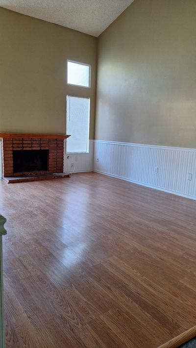 Living room with fireplace